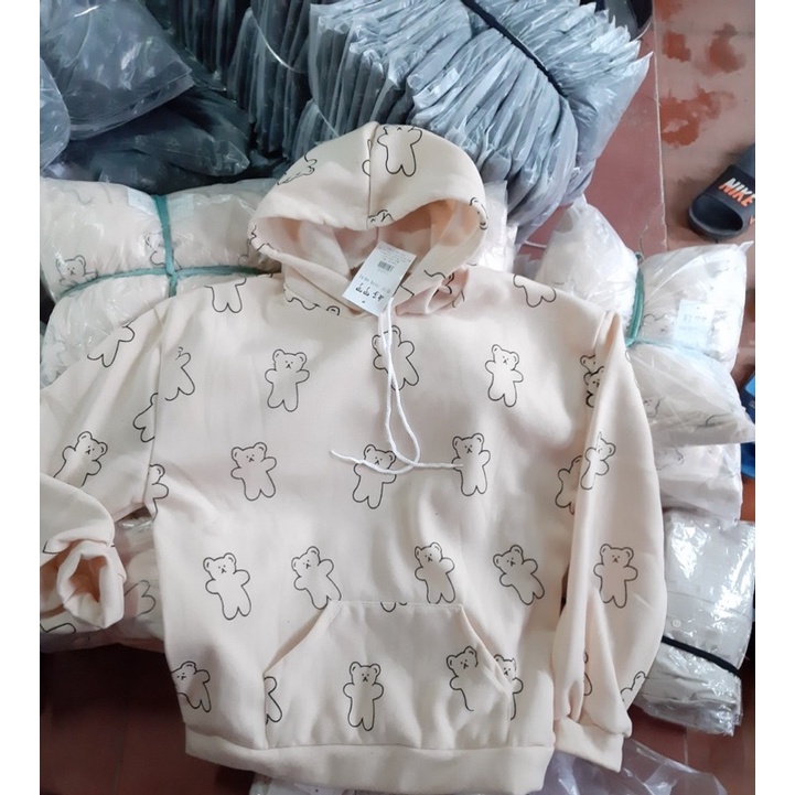 Áo nỉ hoodie in hình Gấu cực kute.hangtotgiare98 | BigBuy360 - bigbuy360.vn