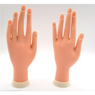 bàn tay giả silicon học làm móng nail