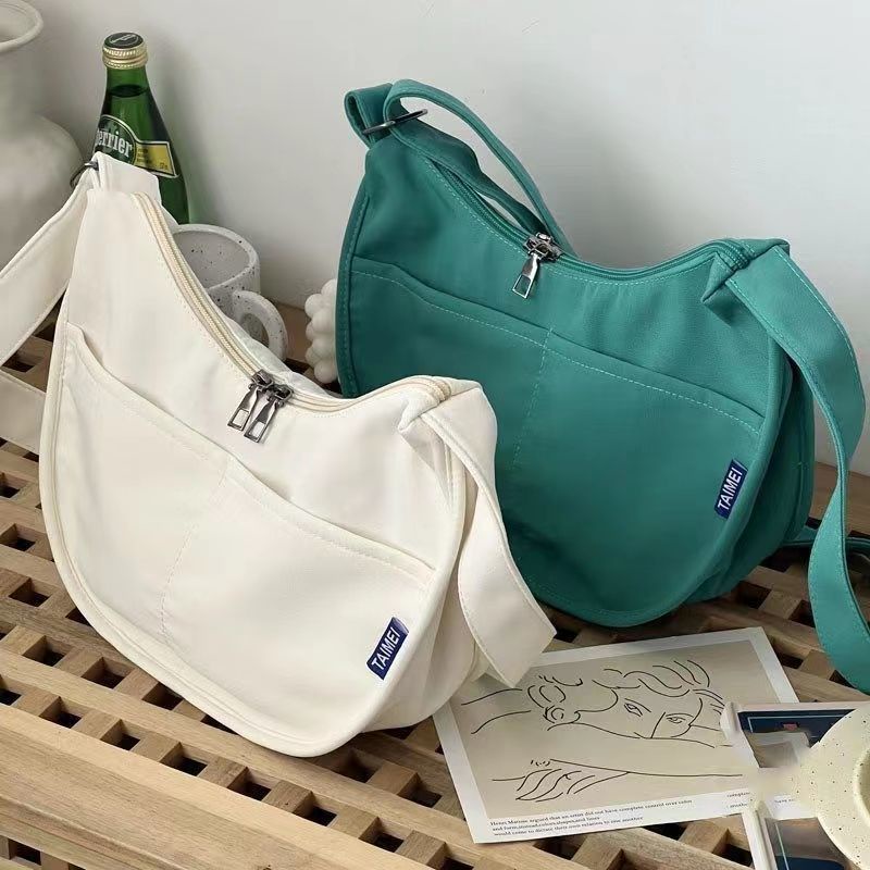 Túi Đeo Chéo Canvas Nhiều Ngăn Thiết Kế Đơn Giản Chất Lượng Cao Mới Cho Nữ
