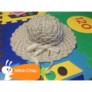 Mũ vành tiểu thư cho bé handmade