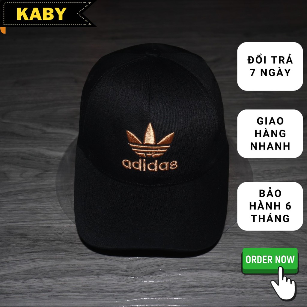 Mũ lưỡi trai ❤️ Nón adidas thể thao thêu nổi 3d logo trẻ trung cá tính màu đen form unisex nam nữ RD-NONKET044