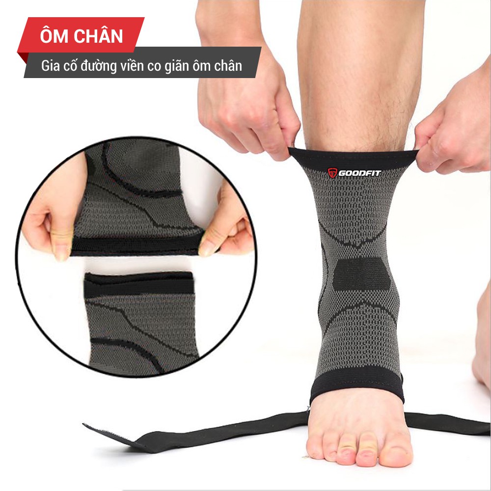 Băng bảo vệ cổ chân thể thao đàn hồi GoodFit GF614A