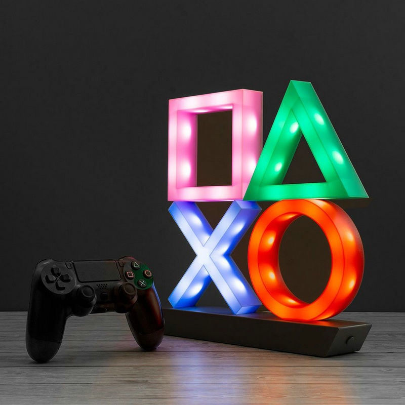 Đèn Led PS4 Icons Light Playstation Nháy Theo Nhạc, Cảm Biến Âm Thanh, Trưng Bày Bàn Máy Tính