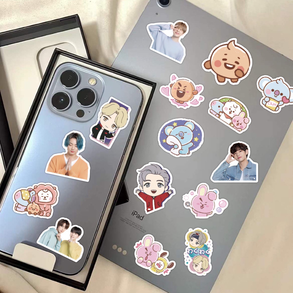 Bộ 60 Miếng Dán Trang Trí Hình BTS Độc Đáo