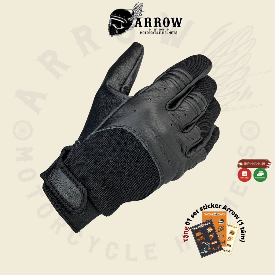 Găng tay đi xe máy Biltwell arrow shop Bantam bao tay đi xe máy cao cấp