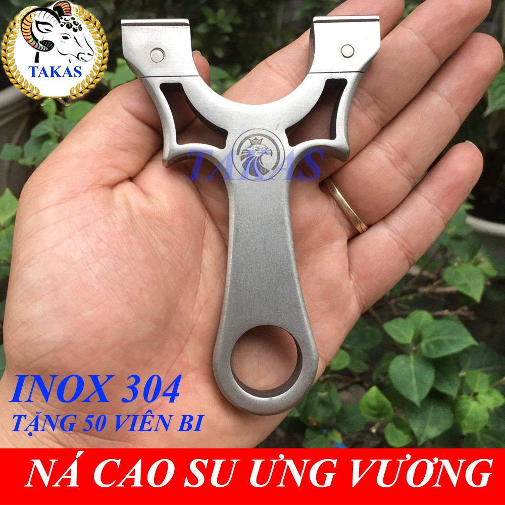 Ná cao su cao cấp àm bằng INOX 304-ƯNG VƯƠNG-KÈM 1 DÂY THUN VÀ 50 VIÊN BI,1 LỤC GIÁC