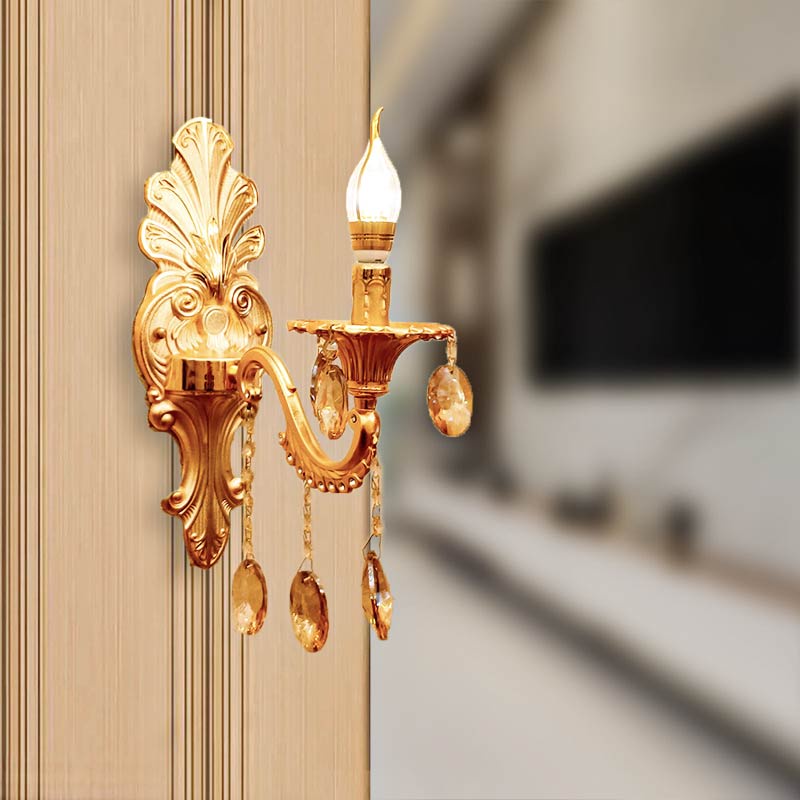 Đèn Tường Nến Vàng Kim Đèn Tường Trang Trí ĐÈN TRANG TRÍ SIÊU RẺ Thiết Kế Hợp Kim Cao Cấp Mạ Vàng 020