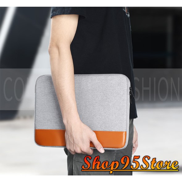 Túi Chống Sốc, chống nước đựng Laptop / Macbook vải Kaki cao cấp