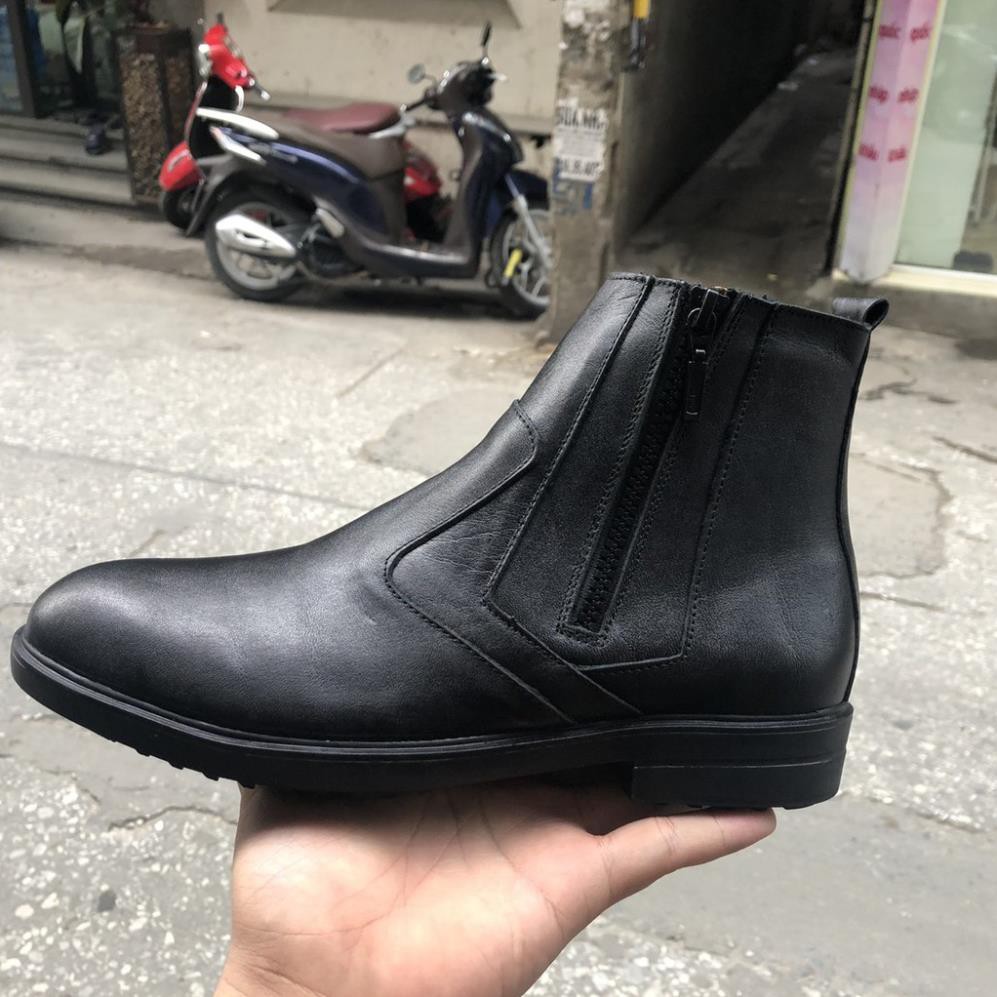 SALE [Hàng Auth] Giày Chelsea Boot da bò nguyên tấm khóa 2H - 55 . : : : ?