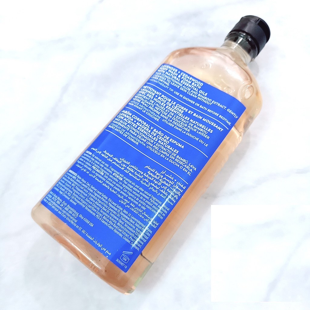 Gel tắm tạo bọt Bath &amp; Body Works Aromatherapy Body Wash &amp; Foam Bath Sleep Lavender &amp; Cedarwood 295ml (Mỹ)