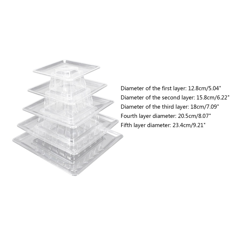 Tháp Đứng 5 / 9 Tầng Trưng Bày Bánh Macaron Bằng Nhựa