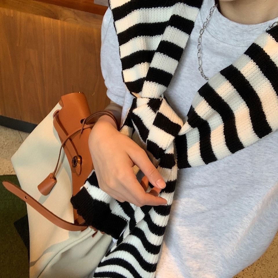 Khăn Choàng Cổ Dệt Kim Ấm Áp Thời Trang Thu Đông Hàn Quốc Mới