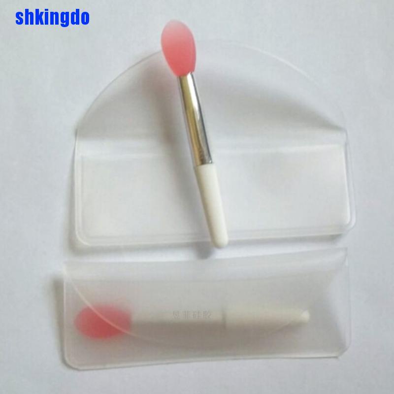 [Hàng mới về] Cọ đánh son hai đầu chất liệu silicon màu hồng dễ thương