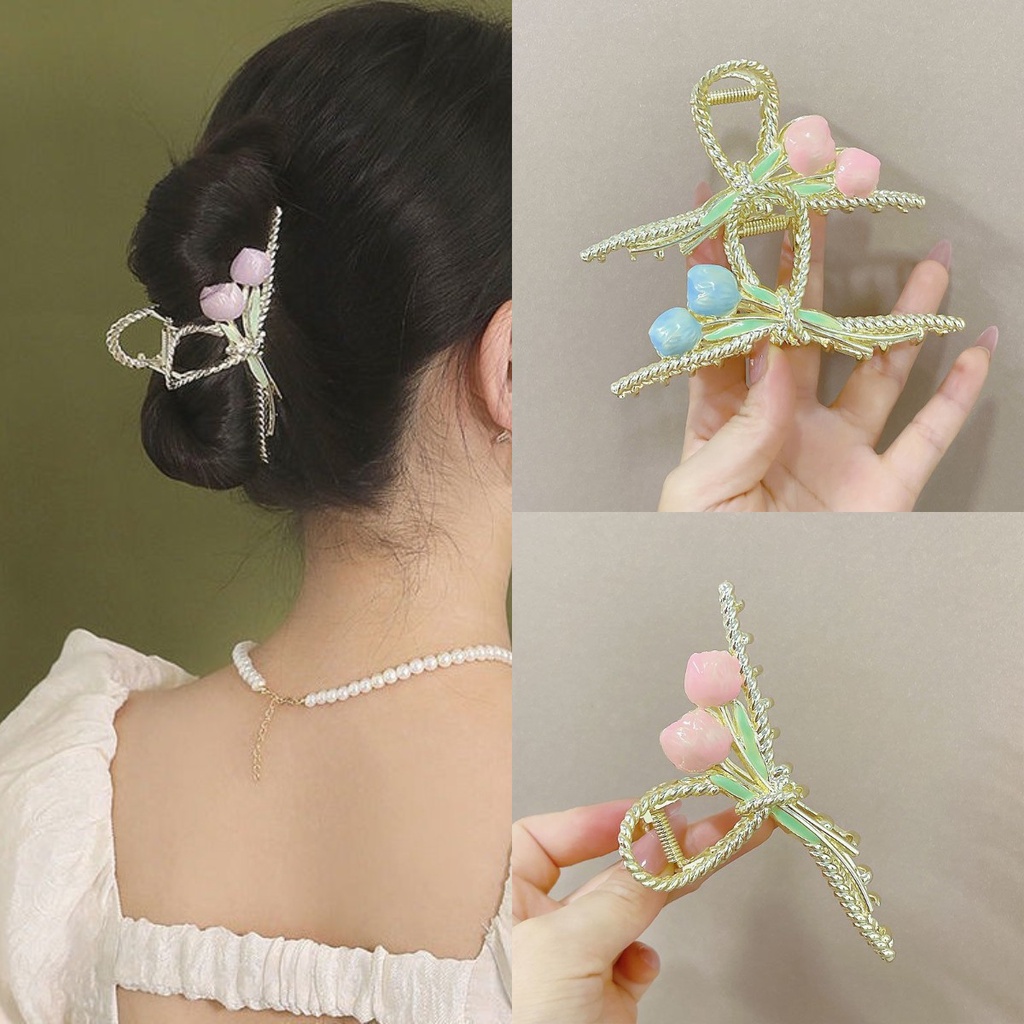 Kẹp Tóc Hình Cá Mập Bằng Kim Loại 2022 Kích Thước Lớn Phong Cách Mới Cho Nữ