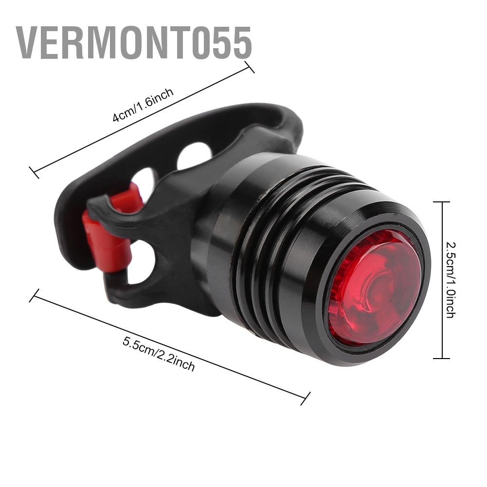 Có thể bán buôn Đèn gắn đuôi xe đạp có thể sạc lại chống nước thích hợp cho mũ bảo hiểm ngoài trời Hàng giao ngayvermont055