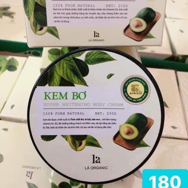 Kem dưỡng body bơ lá