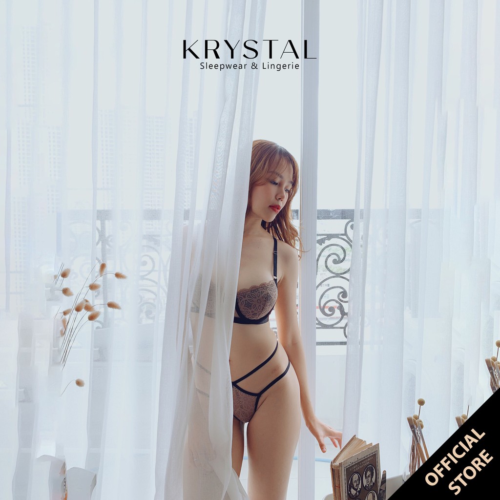 Bộ đồ lót ren có gọng nâng ngực, không mút, màu Trắng sexy gợi cảm KRYSTAL Bralette KB32 | BigBuy360 - bigbuy360.vn