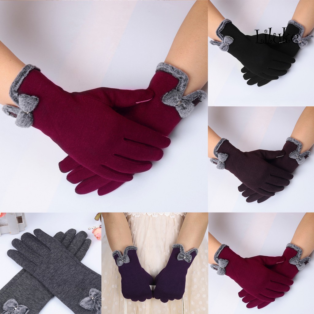Đôi Găng Tay Giữ Ấm Có Thể Chạm Màn Hình Cảm Ứng Cho Nữ