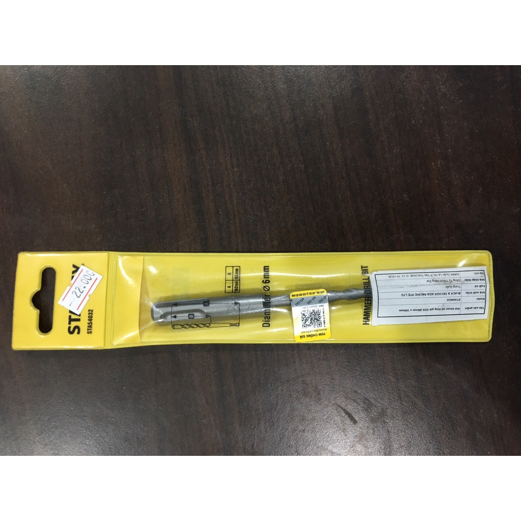 Mũi khoan betong chuôi gài SDS Stanley 6mm, 8mm, 10mm, 12mm , 14mm - Hàng chính hãng