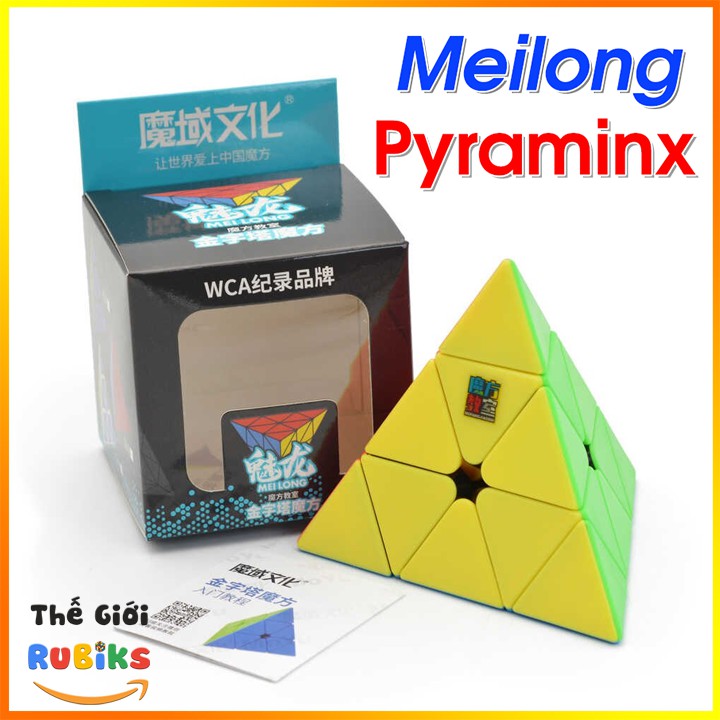 Combo 5 Rubik MoYu Meilong MJFS 2x2 3x3 4x4 5x5 Pyraminx Tam Giác 3x3 Cube Stickerless