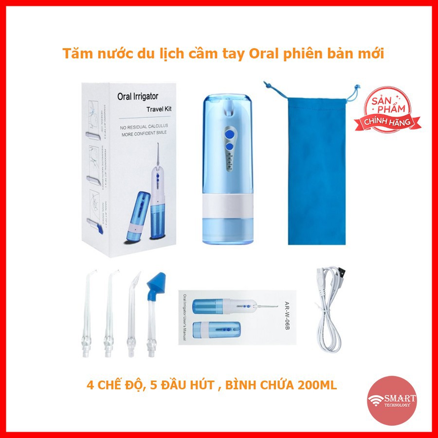 Máy tăm nước Iris Waterpick New Cầm Tay 4 Chế Độ