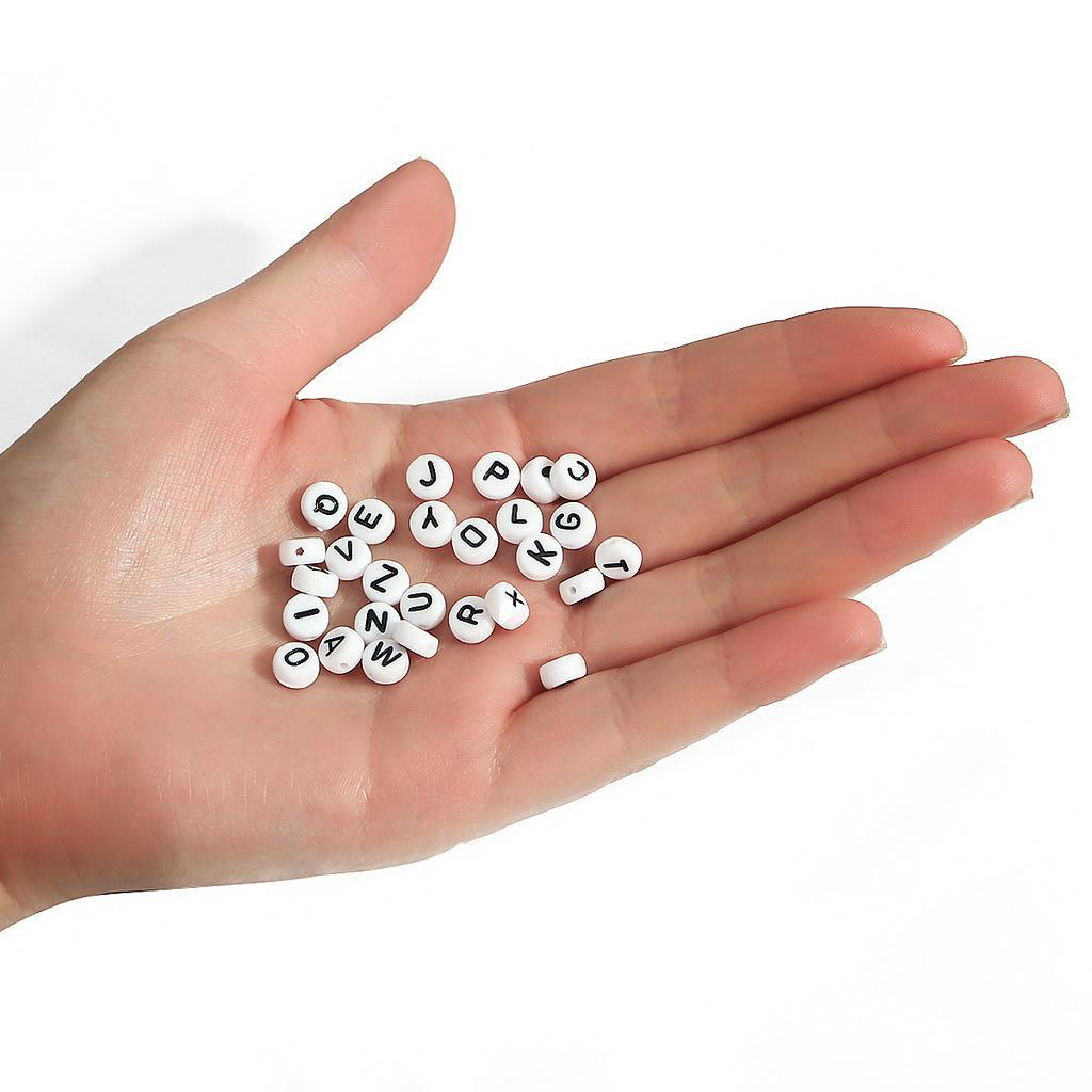 Beadia Hạt Xỏ Vòng Tay/Vòng cổ Trang Sức Hình Chữ Cái Tiếng Anh Bằng Acrylic DIY