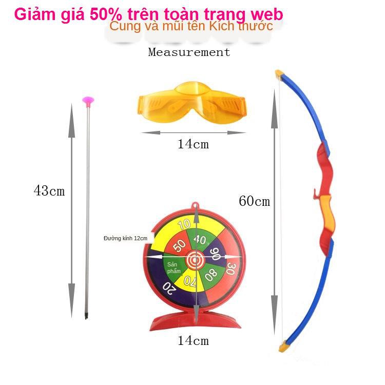 Bộ đồ chơi cung tên cho trẻ em, truyền thống giải trí và thể thao ngoài trời lớn, bắn bé trai <