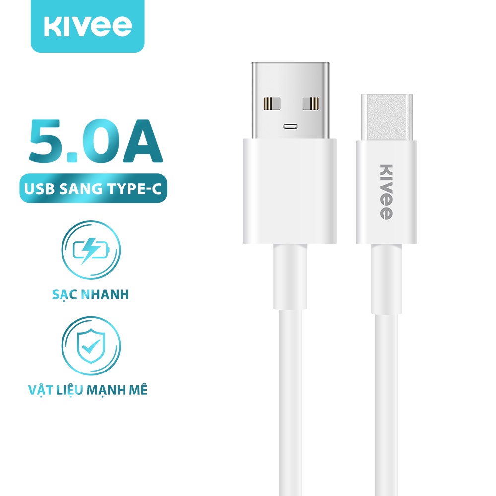 Dây Cáp Sạc Nhanh KIVEE CT208 5A Thiết Kế Dây Cổng Micro USB Type C Cho Samsung Xiaomi huawei