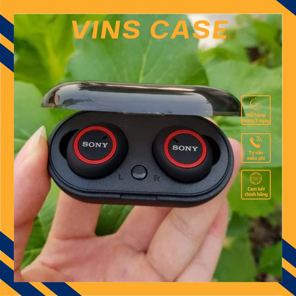 Tai nghe Bluetooth Đen Sony sport TWS-D76 Rất ấm Bass-treble rõ ràng