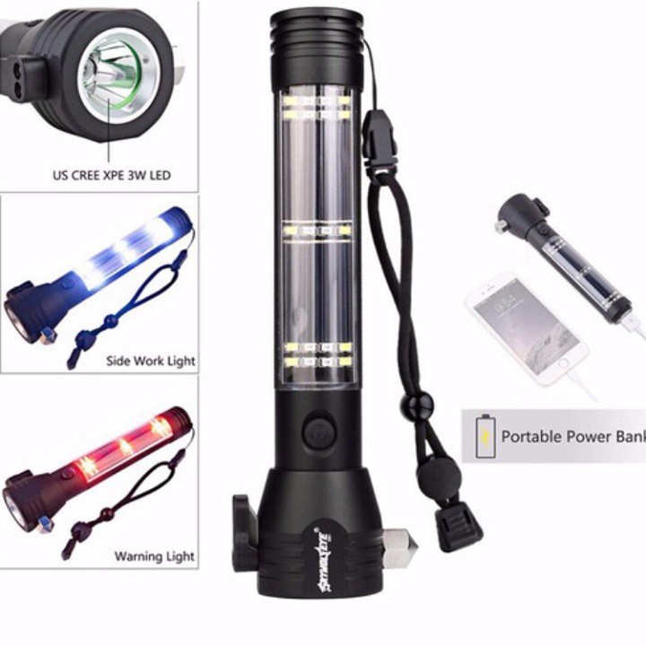 Đèn Pin Siêu Sáng, Đèn Bin 11 Chức Năng Solar Flashlight | Shopee Việt Nam