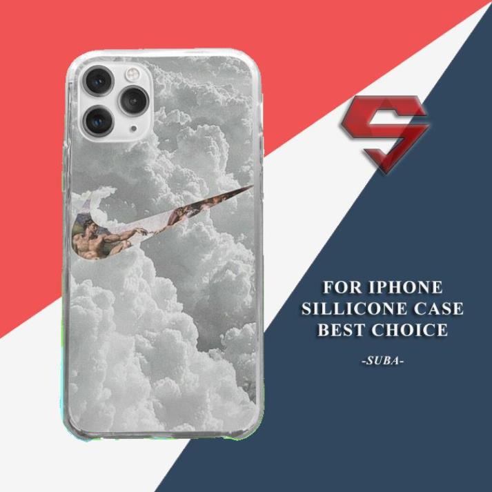 Ốp lưng ốp đt iphone nike trên bầu trời trắng sáng may mắn Iphone 7/8/x/11/12 plus promax Promax OFF