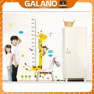 Decal dán tường hươu đo chiều cao ngộ nghĩnh
