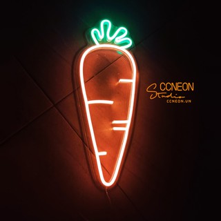 Đèn trang trí phòng led neon sign củ cà rốt