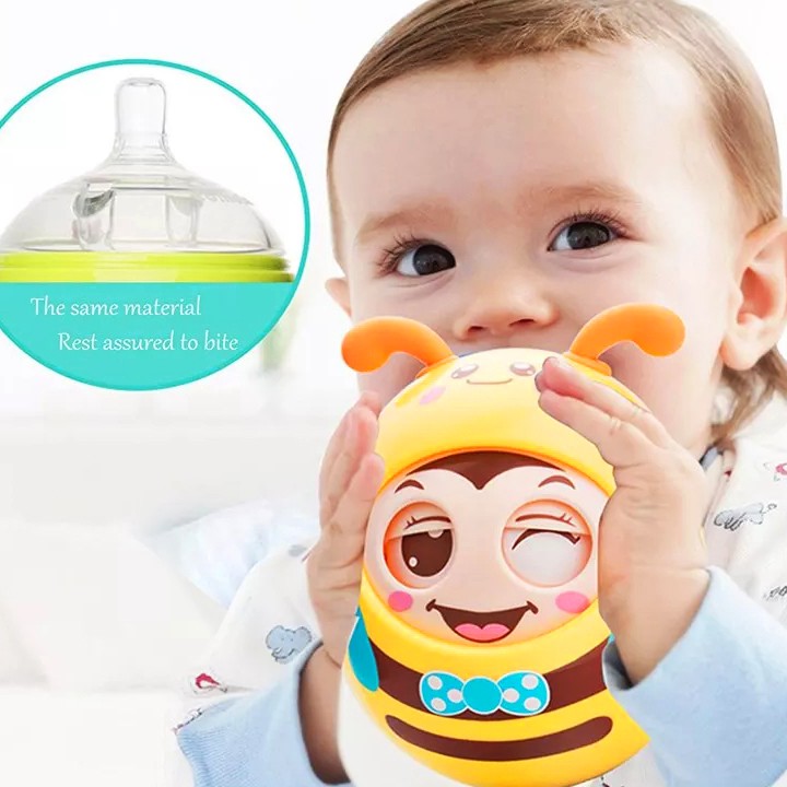 Lật đật cho bé hình chú ong chớp mắt ngộ nghĩnh có tiếng chuông vui tai cho bé trai và bé gái Baby-S – SDC042