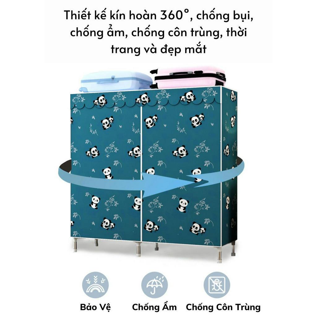 Tủ quần áo vải tủ quần áo Khớp nối hợp kim nhôm ống thép 20MM có thể chịu lực 500 kg không gỉ dễ dàng lắp ráp