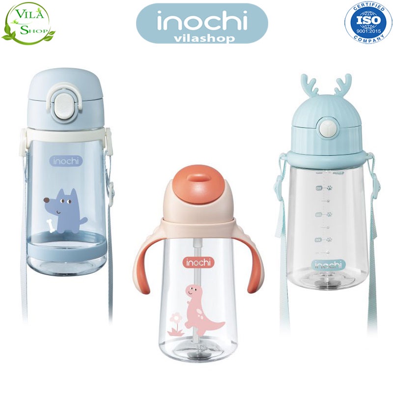 Bình Nước Cho Bé, Bình Nước Đi Học 350ml - 470ml - 520ml Cao Cấp Chính Hãng Inochi Đạt Tiêu Chuẩn Xuất Nhật Châu Âu Eu