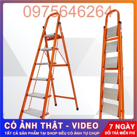 Thang Nhôm Ghế Gia Đình Cao cấp 6 Bậc Nikawa Nhật Bản NKS-06