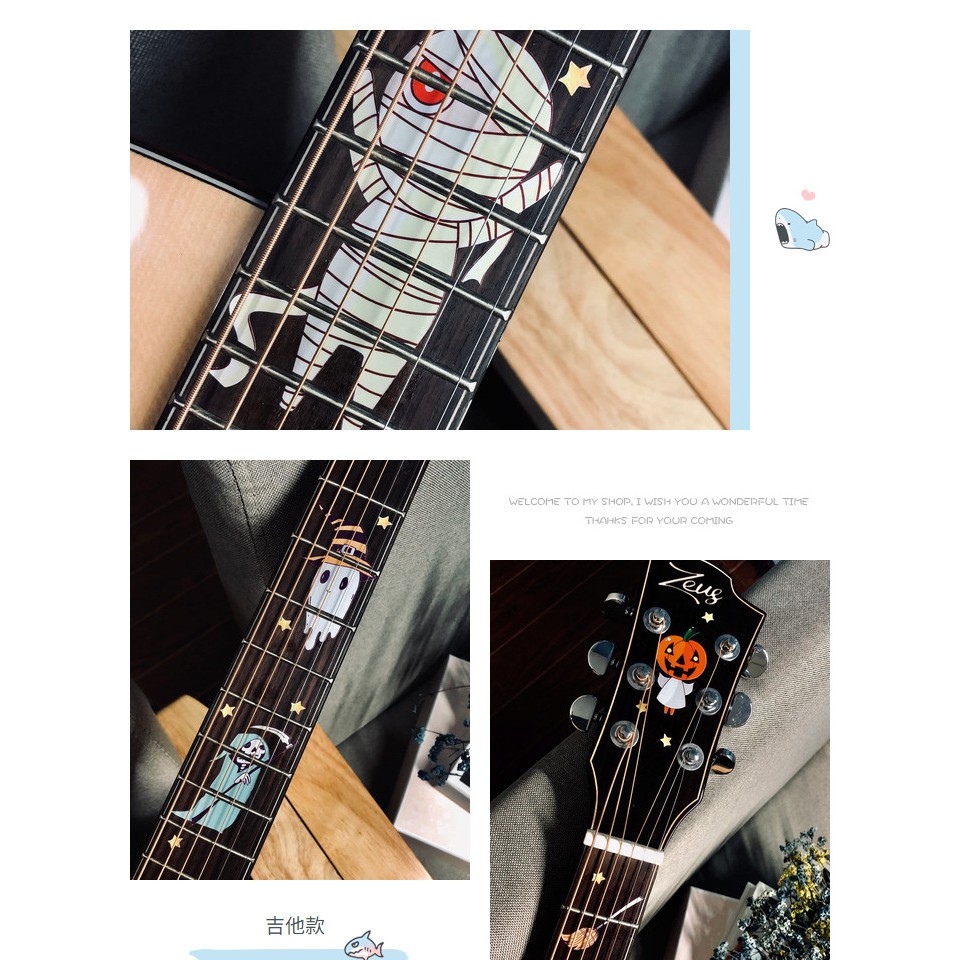 Dán cần đàn guitar cực độc - Giả Khảm Mẫu 2019 – Sticker Inlay Guitar