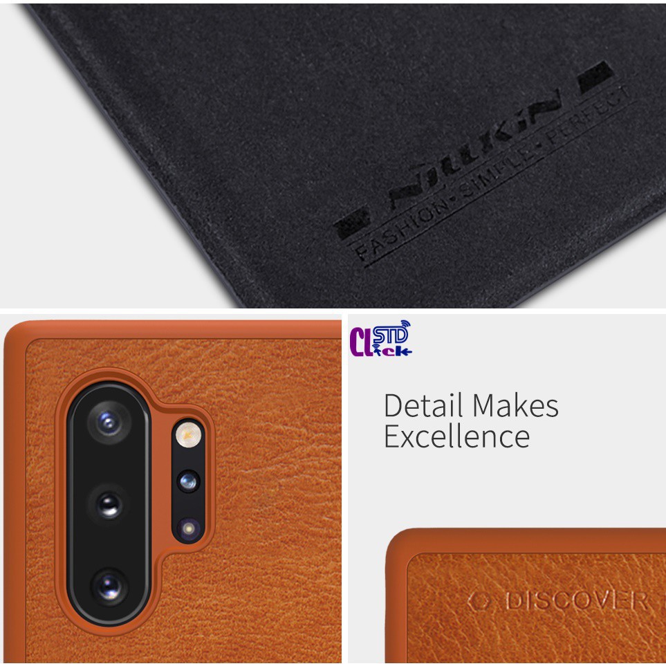 BAO DA SAMSUNG NOTE 10 PLUS VÀ NOTE 10 PLUS 5G NILLKIN QIN CHÍNH HÃNG  HÀNG CHUẨN