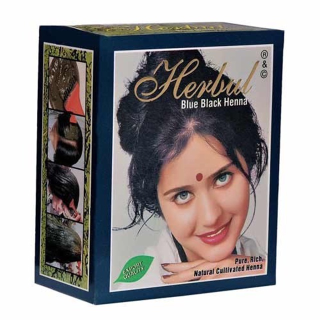 [Quà Tặng] Thuốc Nhuộm Tóc Thảo Dược Herbul Henna Ấn Độ - Màu Đen Natural Black + Tặng Lược Nhuộm Tóc