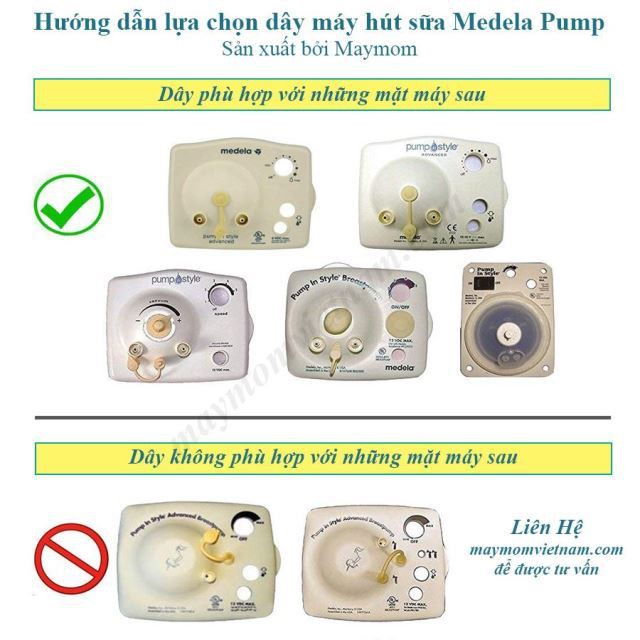 1 - 2 Dây Hút Maymom - Tương thích với máy hút sữa Medela Pump in Style