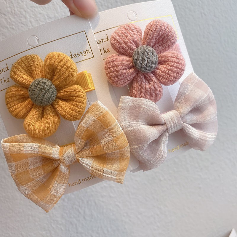 Set 2 Kẹp Tóc Hình Bươm Bướm Phong Cách Công Chúa Ngọt Ngào Cho Bé Gái 0363