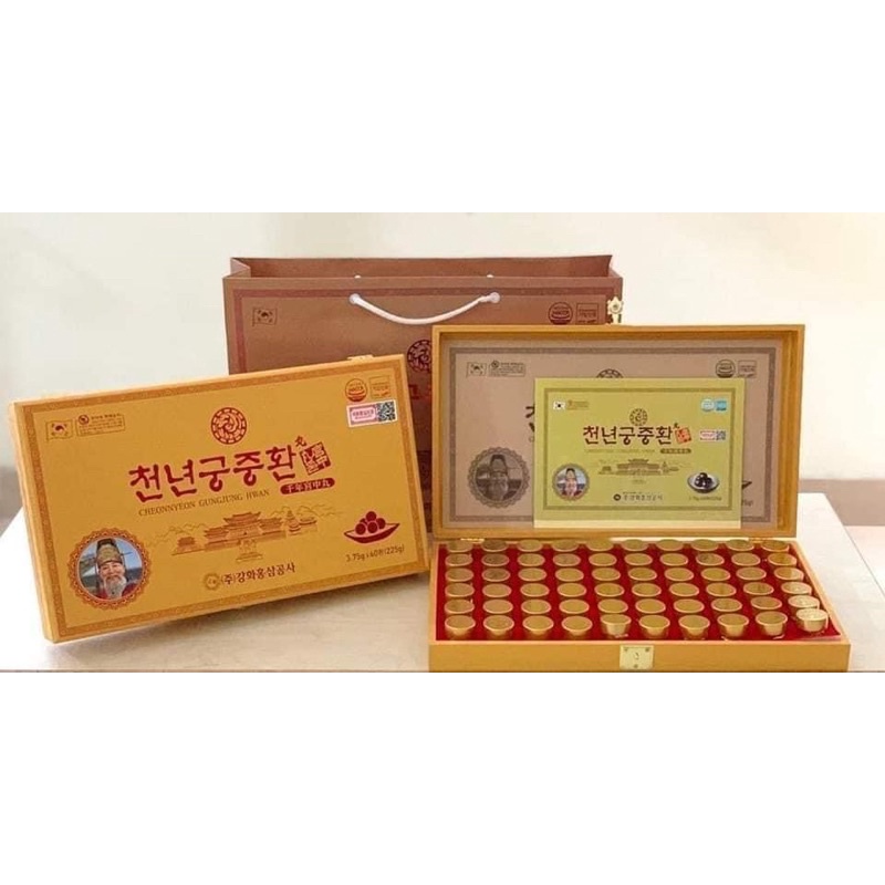 [HÀNG MỚI VỀ ] Đông Trùng Hạ Thảo 60 Viên Hộp Gỗ Vàng Hàn Quốc