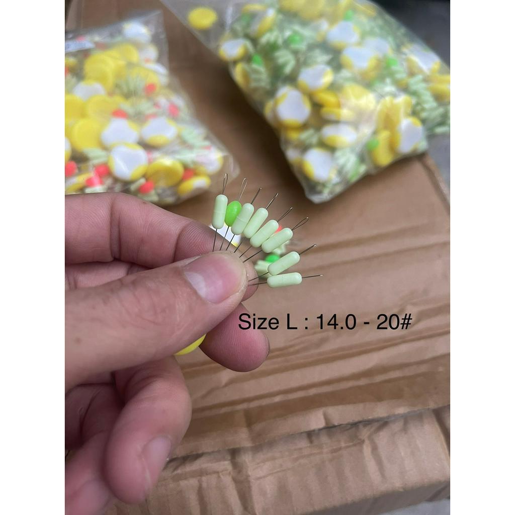 Hạt chặn săn hàng silicol dùng cho cước trục lớn 7+1 có 3 size