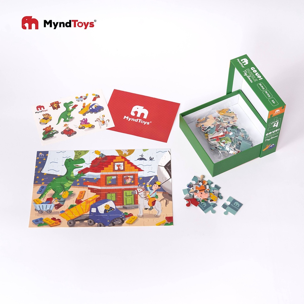 Đồ Chơi Xếp Hình Myndtoys Go Up! Puzzle Level 4 Tiny Lenses Dành Cho Bé Trên 3.5 Tuổi (2 hình ghép) - BỐ KHỦNG LONG