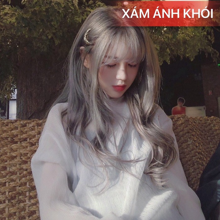 THUỐC NHUỘM TÓC MÀU XÁM ÁNH KHÓI (MỘT BỘ GỒM THUỐC VÀ TRỢ NHUỘM)