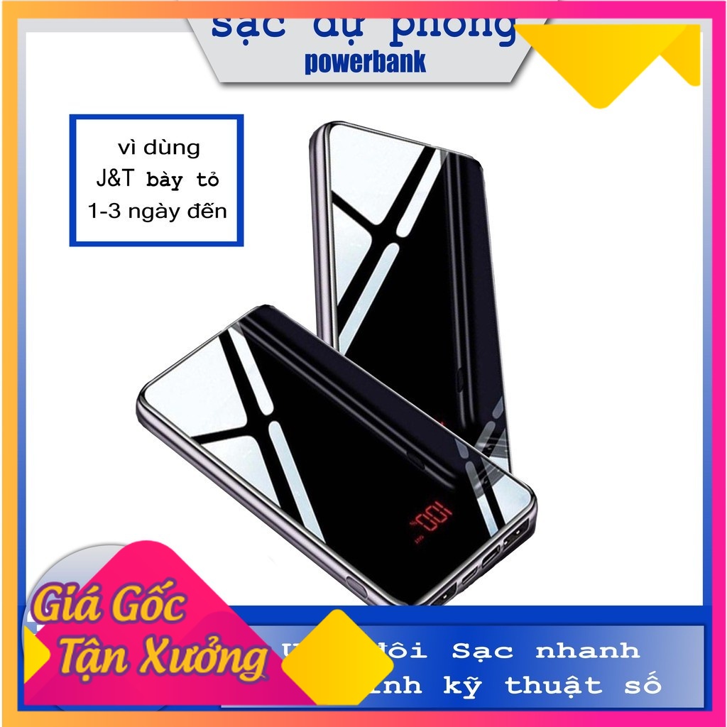 Sạc dự phòng 30000mah thị pin Chính hãng USB đôi Sạc nhanh power bank |GiaHuong