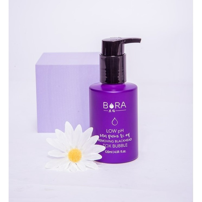 Sữa rữa mặt sủi bọt thải độc Hàn Quốc BORA Removing Blackhead Tox Bubble làm sạch da, loại bỏ mụn đầu đen hiệu quả 120ml