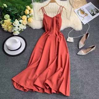 Oder đầm 2 dây cao cấp qc