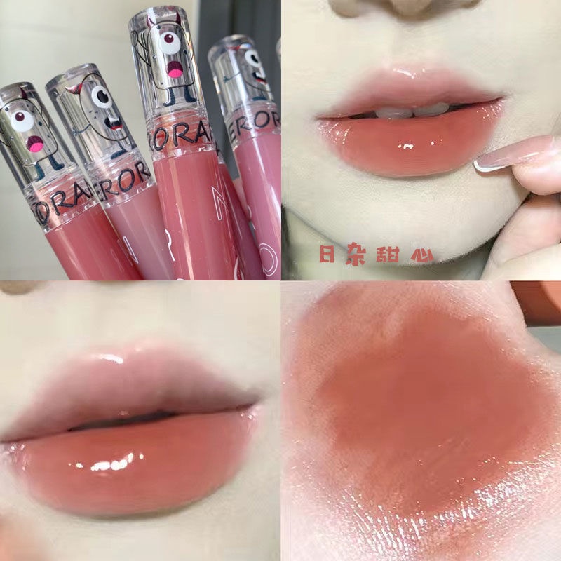 Son kem bóng Herorange dưỡng ẩm thiết kế vỏ in hình quái vật độc đáo thời trang